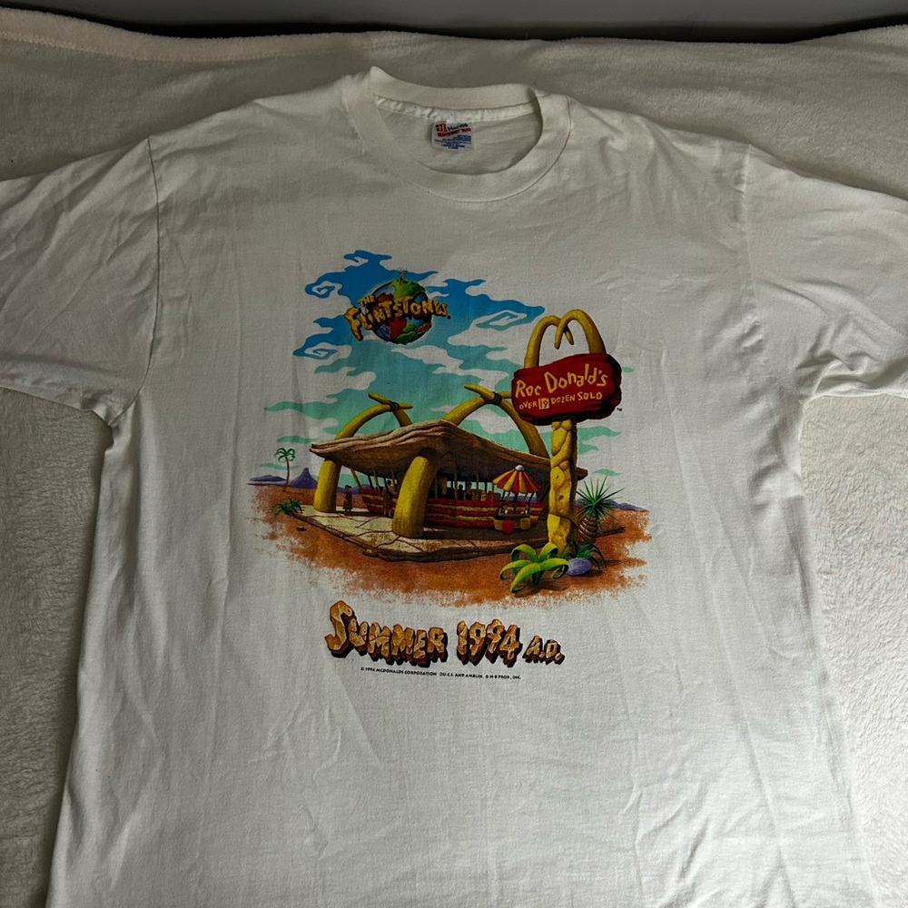 Vintage 1994 McDonald’s x flintstones promo t shirt